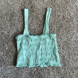 Teal ruching style tank